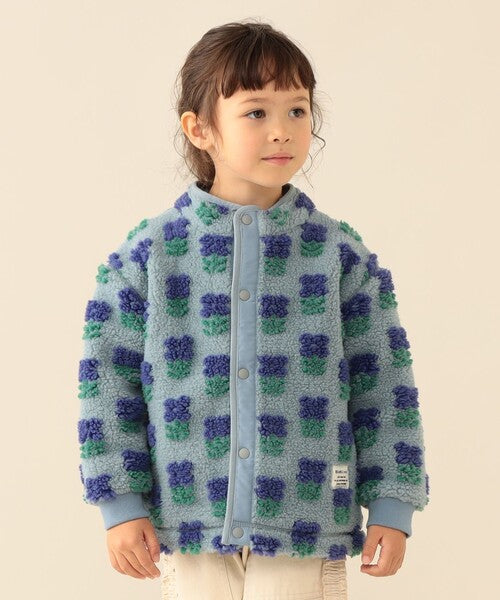 [BEAMS mini] 빔스 미니 키즈 워셔블 자카드 보아 블루종 2026FW - 삭스 블루 03