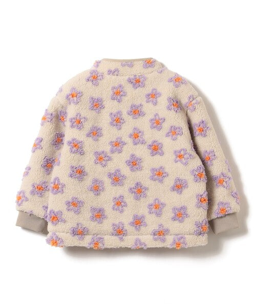 [BEAMS mini] 빔스 미니 키즈 워셔블 자카드 보아 블루종 2026FW - 아이보리 플라워 14
