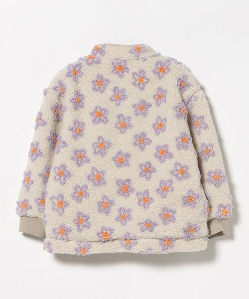[BEAMS mini] 빔스 미니 키즈 워셔블 자카드 보아 블루종 2026FW - 아이보리 플라워 19