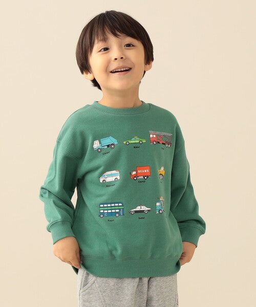[BEAMS mini] 빔스 미니 키즈 워킹 카 스웨트셔츠 2026FW - 그린 03