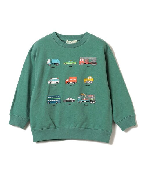 [BEAMS mini] 빔스 미니 키즈 워킹 카 스웨트셔츠 2026FW - 그린 01