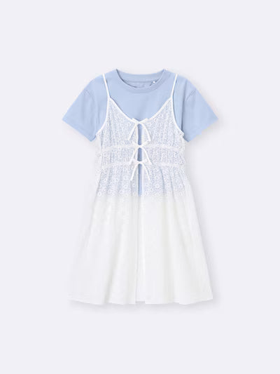 [GU] 지유 키즈 레이스 캐미솔 세트 티셔츠