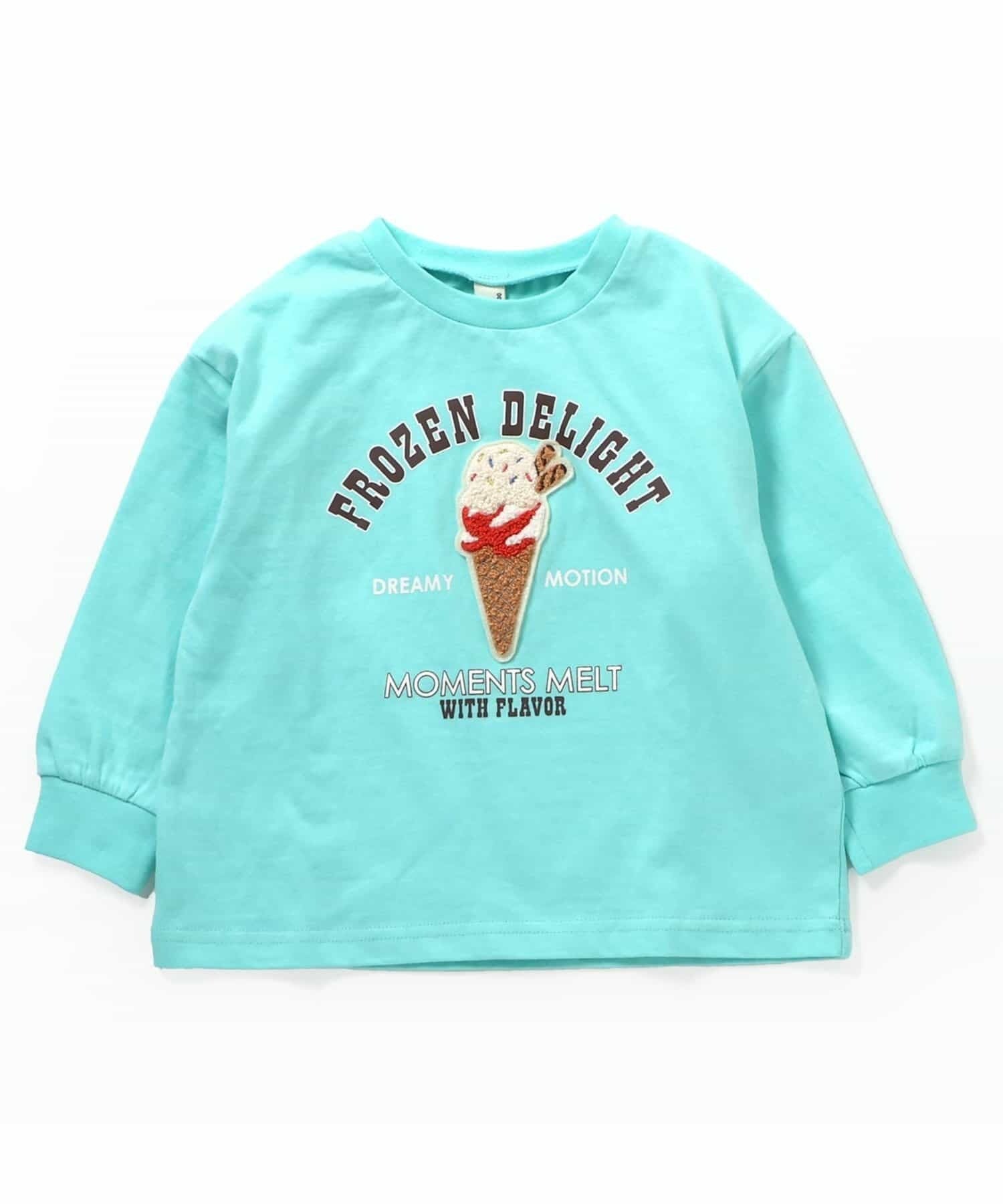 [apres les cours] 키즈 사가라 자수 와펜 티셔츠