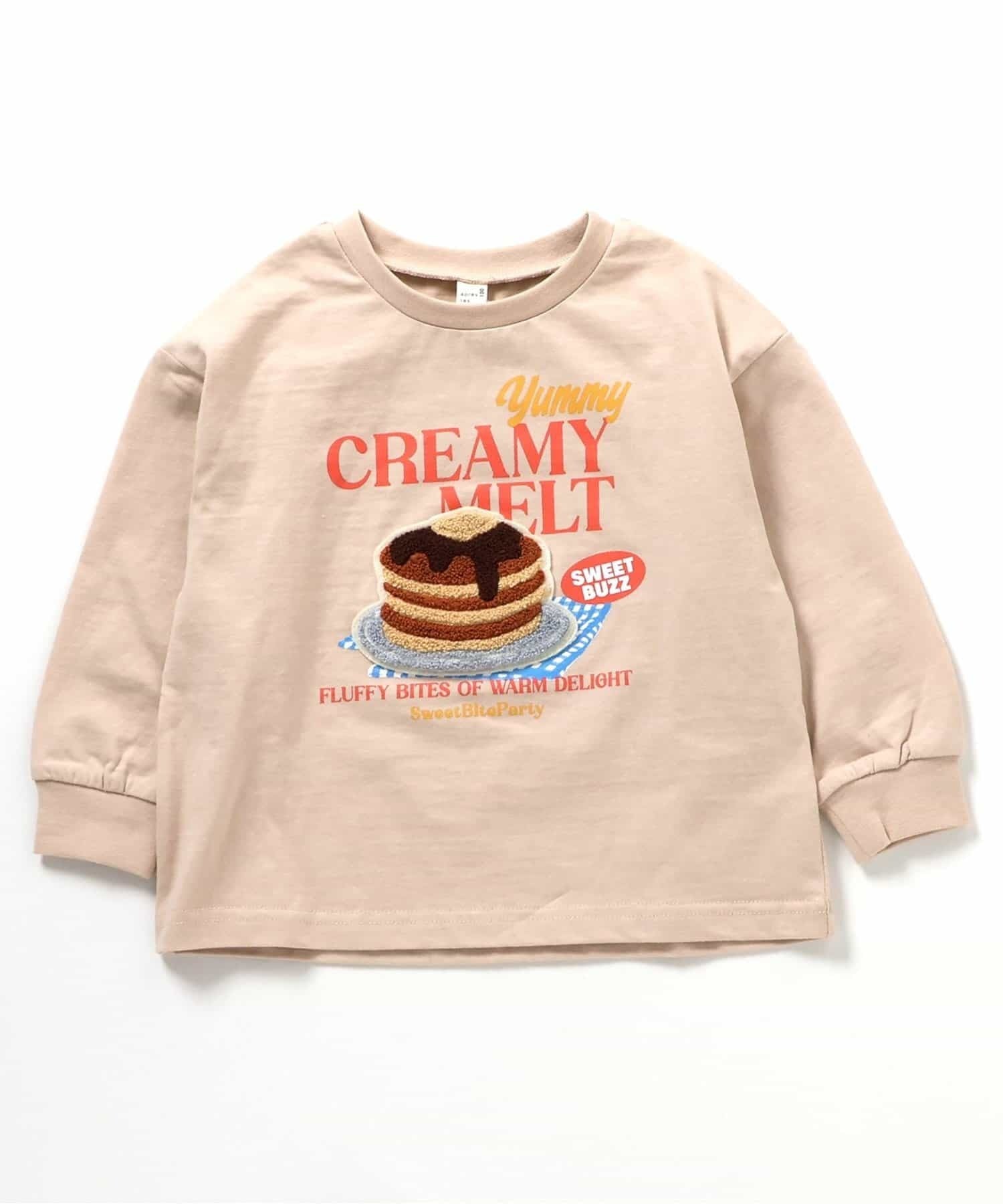 [apres les cours] 키즈 사가라 자수 와펜 티셔츠