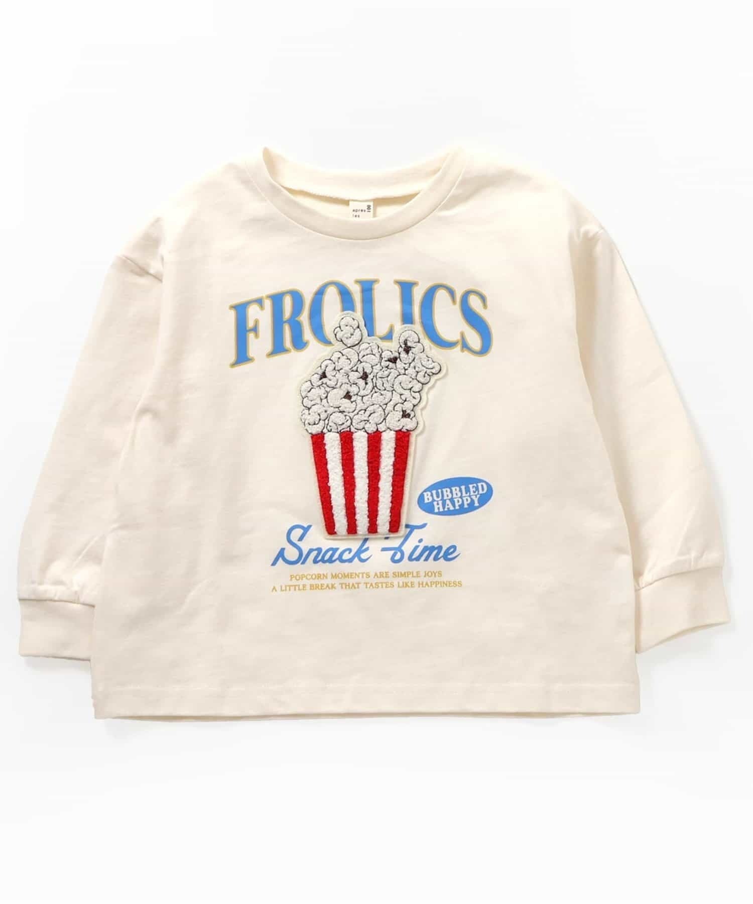 [apres les cours] 키즈 사가라 자수 와펜 티셔츠