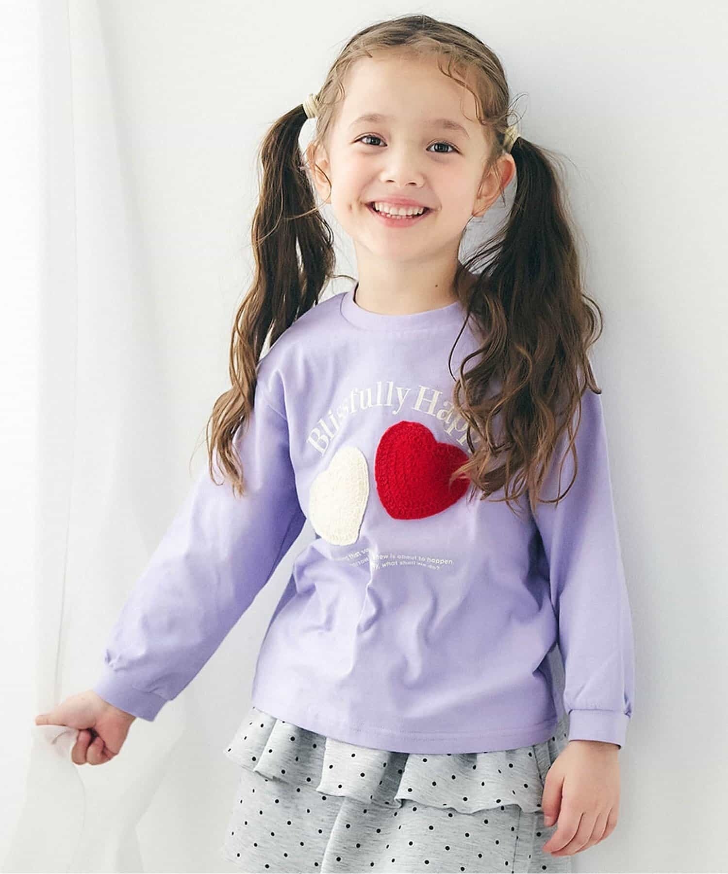 [apres les cours] 키즈 코바늘 뜨개 모티브 티셔츠