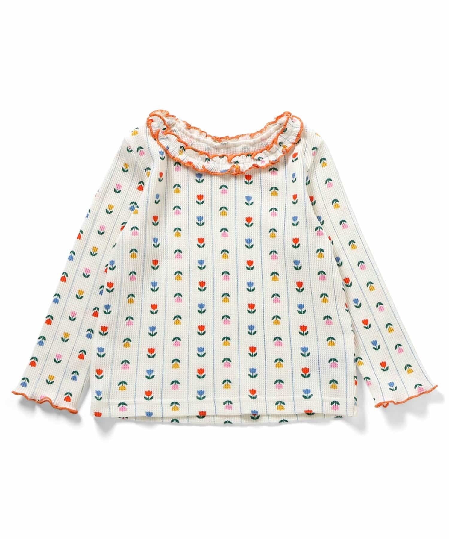 [apres les cours] 키즈 프릴 카라 와플 메로 티셔츠