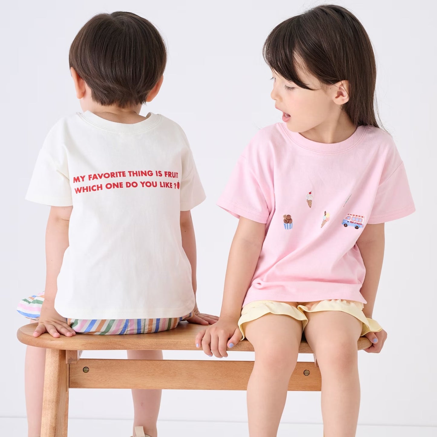 [petit main] Kids Cool-Touch Reversible 2-Way Short Sleeve T-Shirt