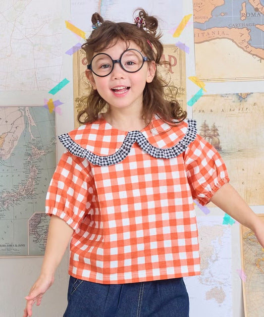 [MARKEYS] 마키즈 체크 카라 반팔 티셔츠