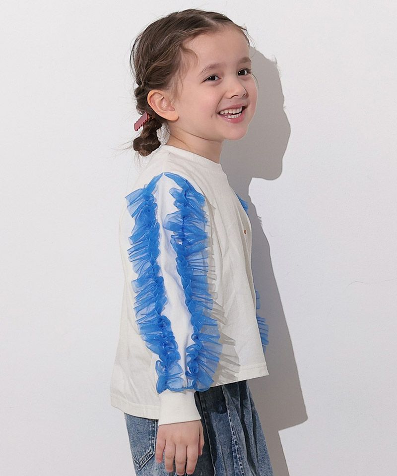 [Ocean and ground] 키즈 글리터 튤 프릴 긴팔티