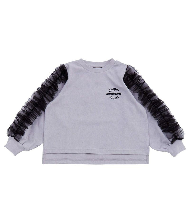 [Ocean and ground] 키즈 글리터 튤 프릴 긴팔티