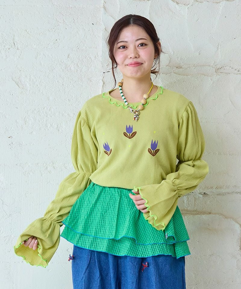 [MARKEY'S] 맘사이즈 스모킹 슬리브 와플 컷소