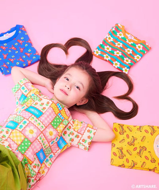 [MARKEYS] 마키즈 x 위글위글 와플 패턴 반팔 티