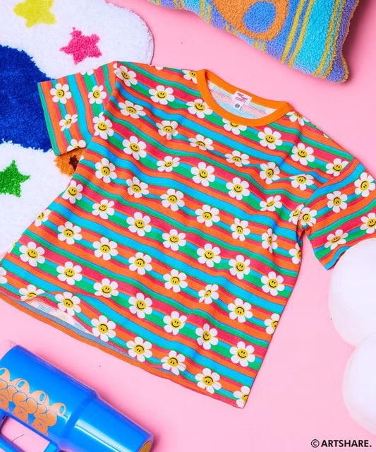 [MARKEYS] 마키즈 x 위글위글 와플 패턴 반팔 티