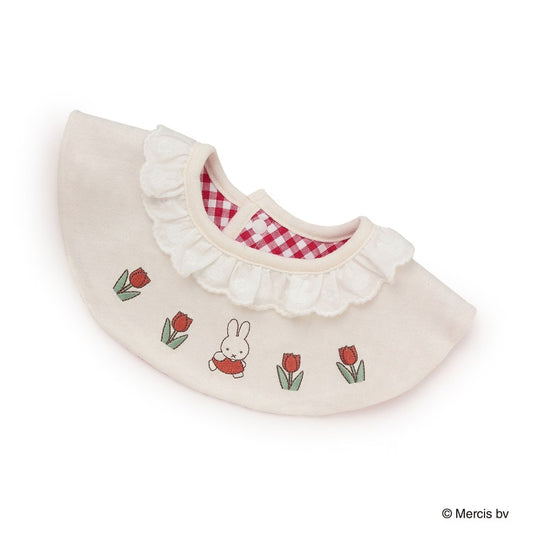 [petit main] Baby Miffy Flower Embroidered Bib