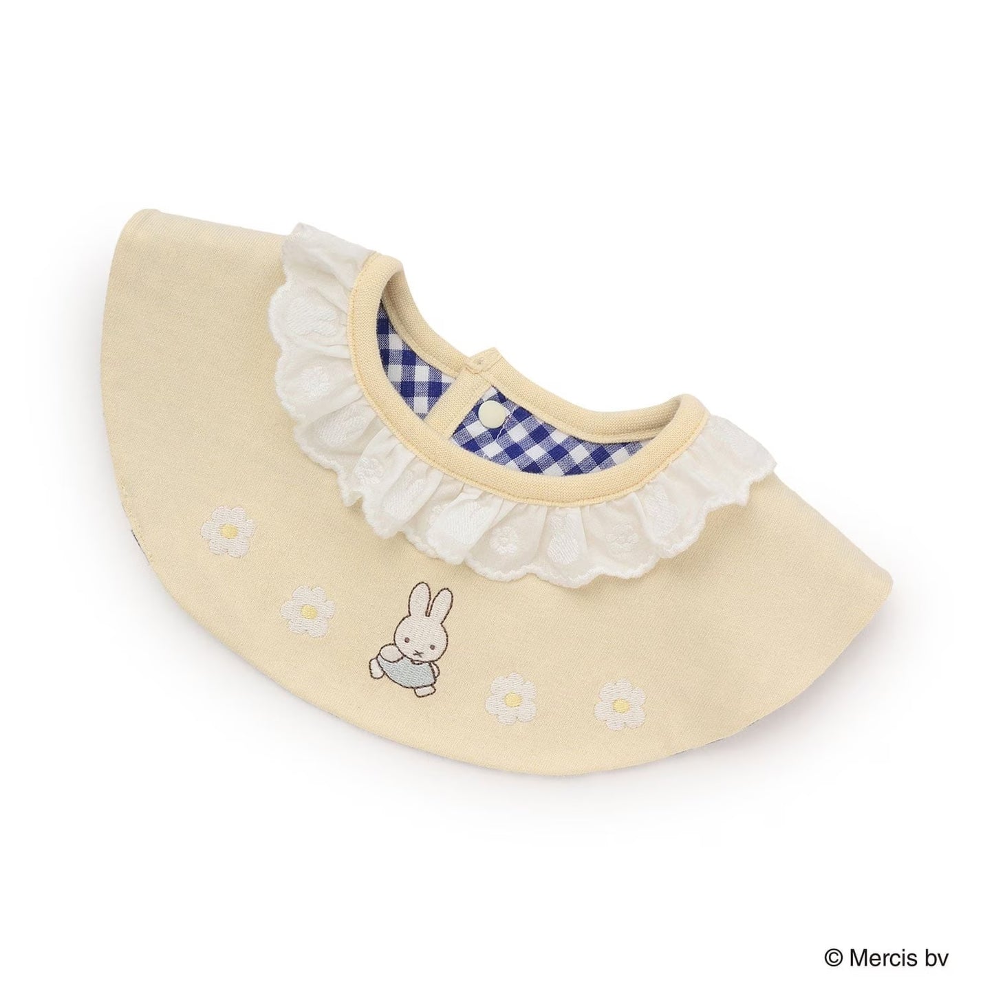 [petit main] Baby Miffy Flower Embroidered Bib