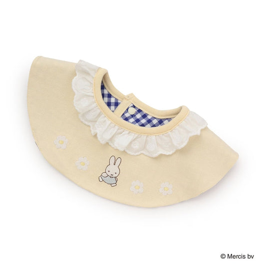 [petit main] Baby Miffy Flower Embroidered Bib